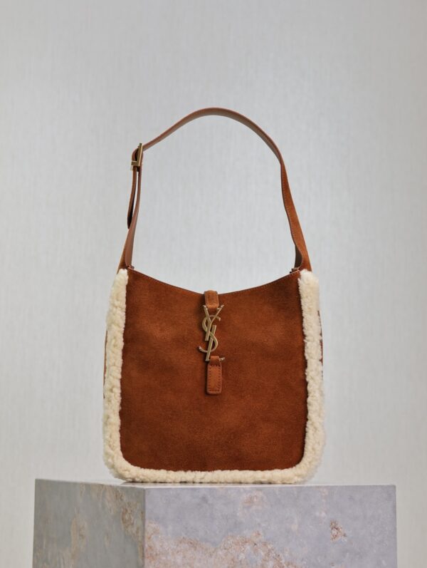 sy_no_CA7C9B1FF7384142BFFD26D05239AC32_0 YSL Le 5 À 7 Shoulder Bag – Mustard Suede with Shearling