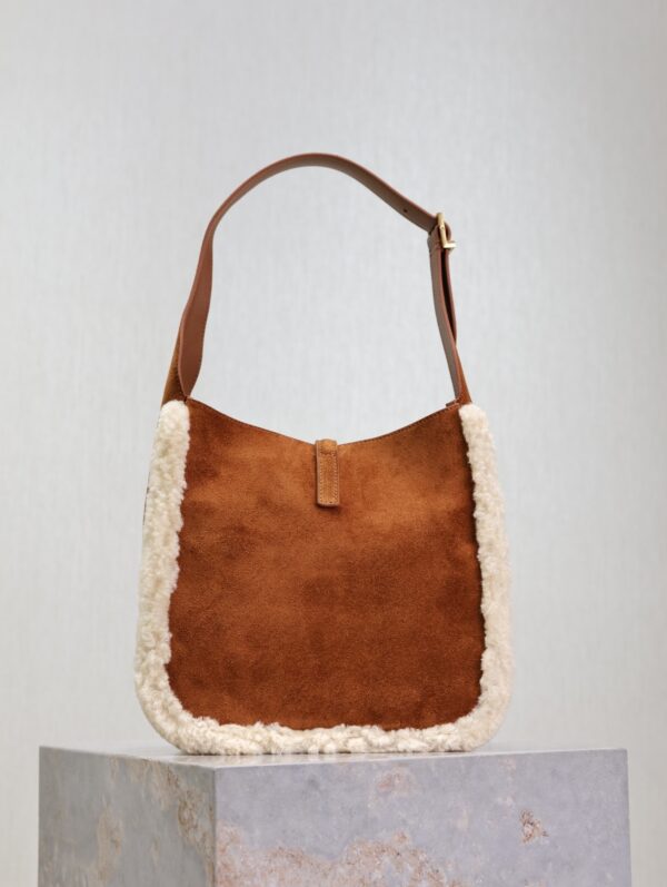 sy_no_CA7C9B1FF7384142BFFD26D05239AC32_7 YSL Le 5 À 7 Shoulder Bag – Mustard Suede with Shearling