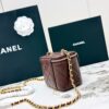 Chanel 21C Mini Vanity Bag – Lambskin Leather with Adjustable Gold Ball Chain