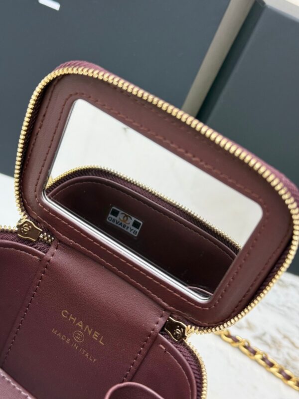 Chanel 21C Mini Vanity Bag – Lambskin Leather with Adjustable Gold Ball Chain