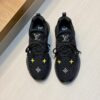 sy_no_CB49B368808A9B9629EF1EA616316D03_0 Louis Vuitton Black Knit Runner Sneaker with Multicolor Monogram Flowers