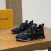 sy_no_CB49B368808A9B9629EF1EA616316D03_2 Louis Vuitton Black Knit Runner Sneaker with Multicolor Monogram Flowers