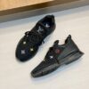 sy_no_CB49B368808A9B9629EF1EA616316D03_4 Louis Vuitton Black Knit Runner Sneaker with Multicolor Monogram Flowers