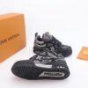 Louis Vuitton LV Skate Black Rhinestone & Frayed Denim Special Edition Sneakers