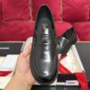 Black Shiny Calfskin Embossed Loafers
