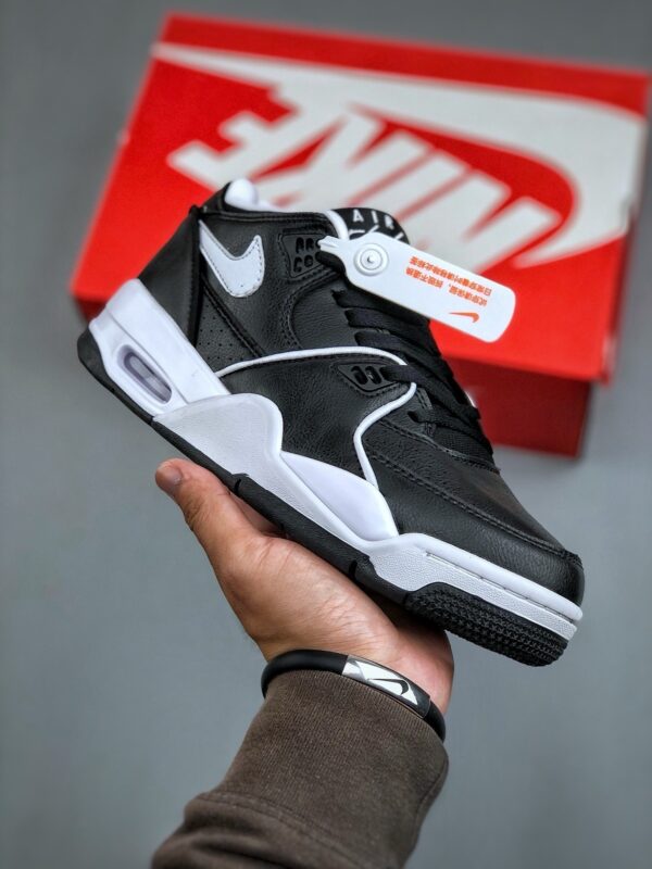 sy_no_CCA78BA61CC208D0E308CC9053CBBFF2_0 Nike Flight Legacy "Black White" Retro Basketball Sneakers