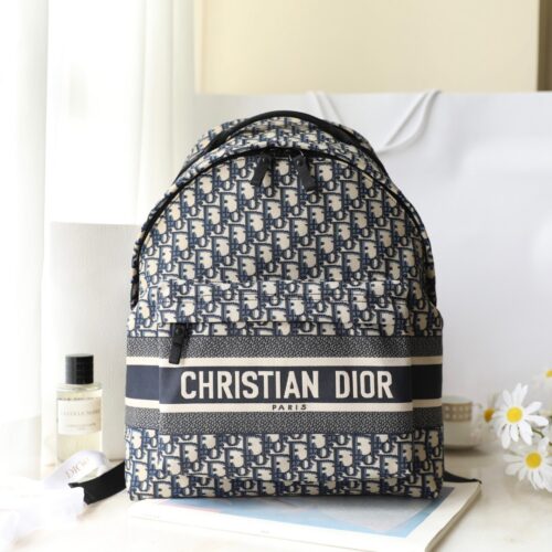 sy_no_CD74A28B7F7DC31E3C5E32D4A02B1A19_0 DiorTravel Oblique Embroidered Backpack – Blue