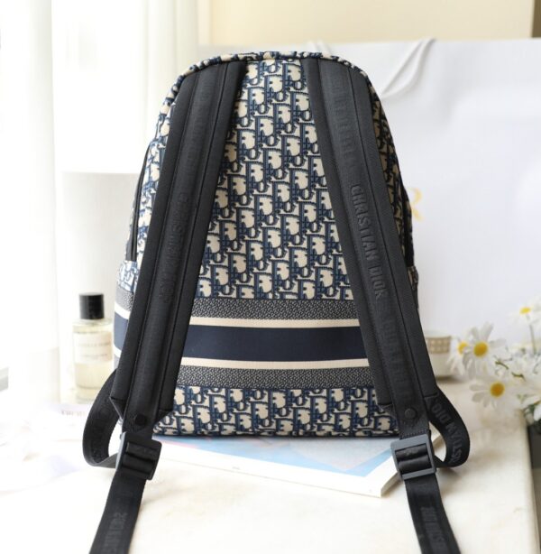 DiorTravel Oblique Embroidered Backpack – Blue