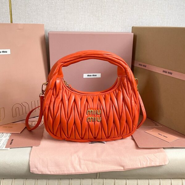 sy_no_CEB3DFFDA25EE026C365FF6F57A695E6_0 Miu Miu Wander Matelassé Nappa Leather Small Hobo Bag