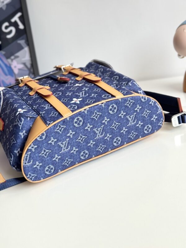 sy_no_CEFBE11D093C475D1DAB74F75B75CF24_3 Louis Vuitton Christopher MM Backpack – Monogram Flower Denim