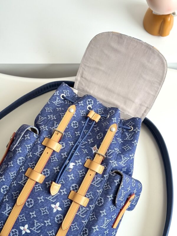 sy_no_CEFBE11D093C475D1DAB74F75B75CF24_4 Louis Vuitton Christopher MM Backpack – Monogram Flower Denim