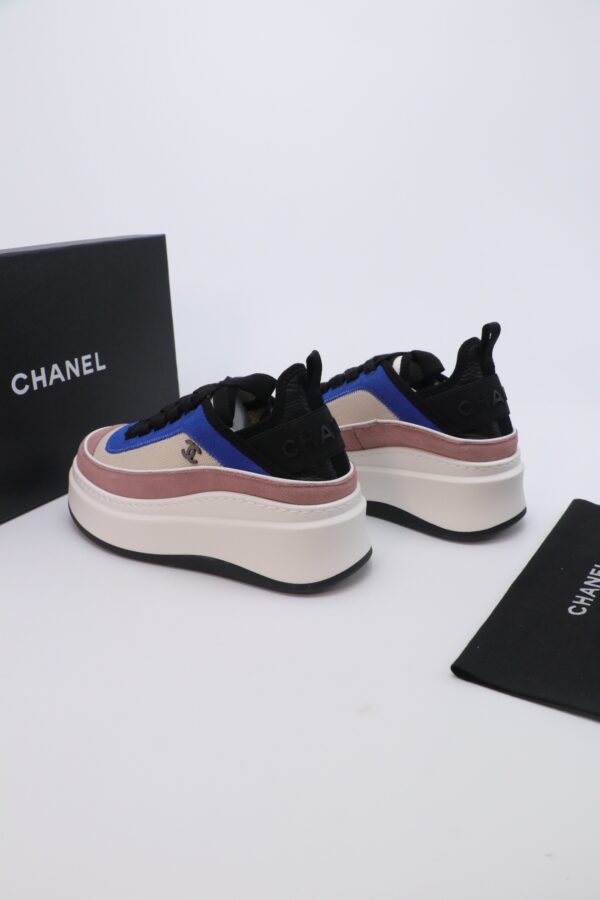 sy_no_CF36571615D991E158C9D10048523FF9_1 Dusty Pink & Royal Blue Platform Chunky Sneakers