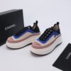 sy_no_CF36571615D991E158C9D10048523FF9_3 Dusty Pink & Royal Blue Platform Chunky Sneakers