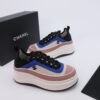 sy_no_CF36571615D991E158C9D10048523FF9_4 Dusty Pink & Royal Blue Platform Chunky Sneakers