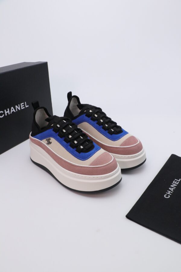 sy_no_CF36571615D991E158C9D10048523FF9_5 Dusty Pink & Royal Blue Platform Chunky Sneakers