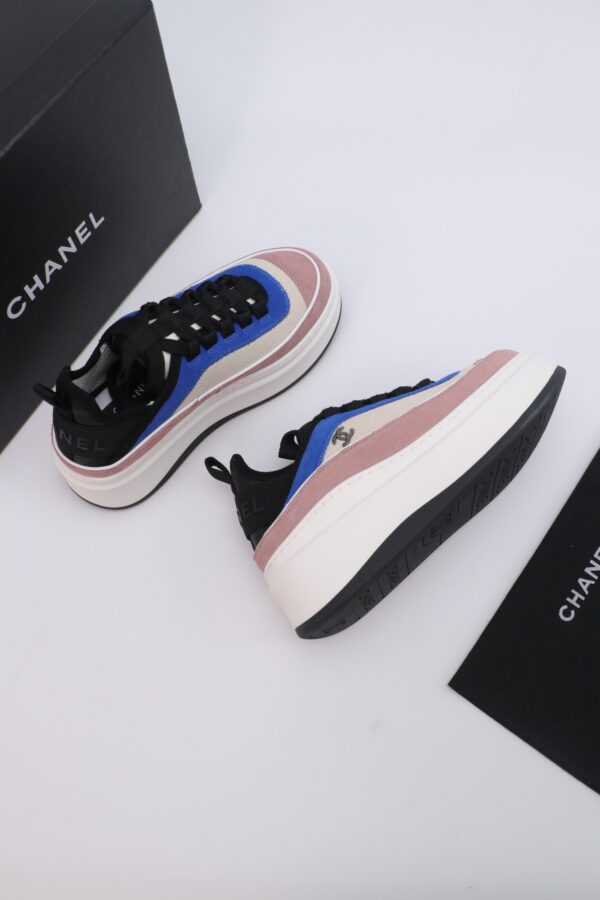 sy_no_CF36571615D991E158C9D10048523FF9_7 Dusty Pink & Royal Blue Platform Chunky Sneakers