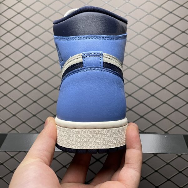 Obsidian Blue & White High-Top Retro Basketball Sneakers