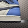 Obsidian Blue & White High-Top Retro Basketball Sneakers