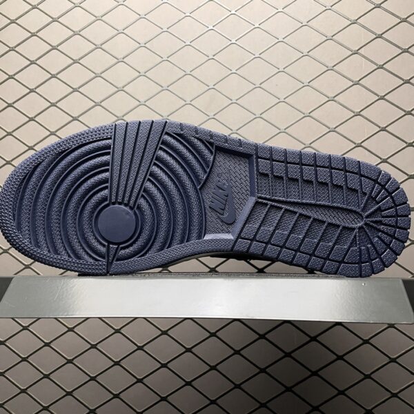 Obsidian Blue & White High-Top Retro Basketball Sneakers