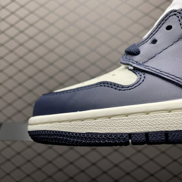 Obsidian Blue & White High-Top Retro Basketball Sneakers