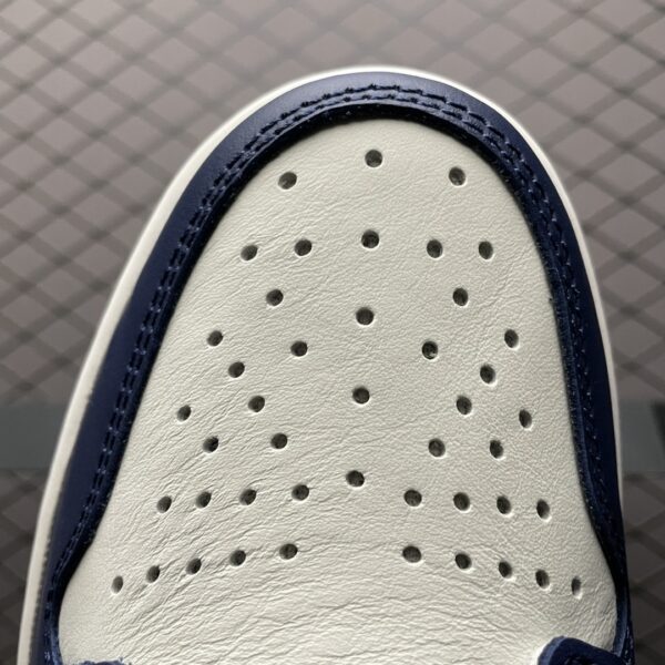 Obsidian Blue & White High-Top Retro Basketball Sneakers