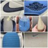Obsidian Blue & White High-Top Retro Basketball Sneakers