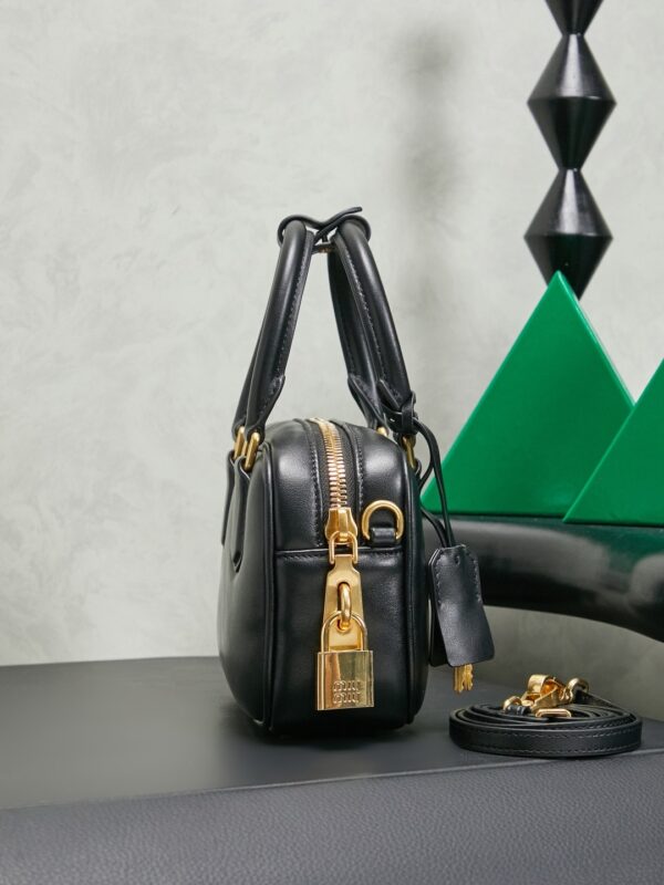 sy_no_D03C03934D934462141AD8A24D118F9C_3 Miu Miu "Too Pretty" Bowling Bag – Small Leather Handbag / Crossbody Bag