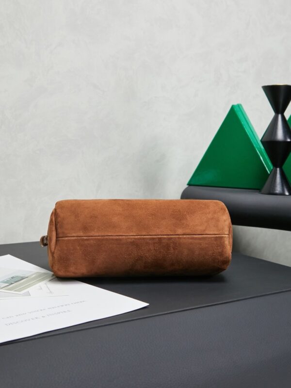sy_no_D078A6160FCF43D26ADDC0824600867C_2 Caramel Brown Suede Cylindrical Underarm Shoulder Bag