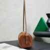 sy_no_D078A6160FCF43D26ADDC0824600867C_3 Caramel Brown Suede Cylindrical Underarm Shoulder Bag
