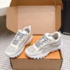 Louis Vuitton Men's Trainer Sneakers – Breathable Mesh Casual Sports Shoes with Chunky Soles