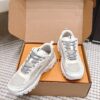Louis Vuitton Men's Trainer Sneakers – Breathable Mesh Casual Sports Shoes with Chunky Soles