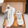 Louis Vuitton Men's Trainer Sneakers – Breathable Mesh Casual Sports Shoes with Chunky Soles