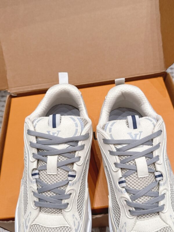 Louis Vuitton Men's Trainer Sneakers – Breathable Mesh Casual Sports Shoes with Chunky Soles