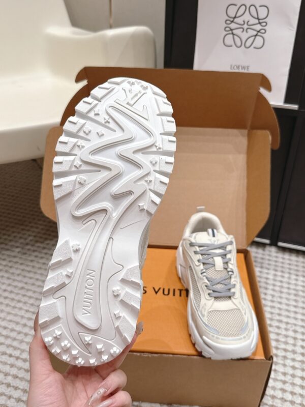 Louis Vuitton Men's Trainer Sneakers – Breathable Mesh Casual Sports Shoes with Chunky Soles