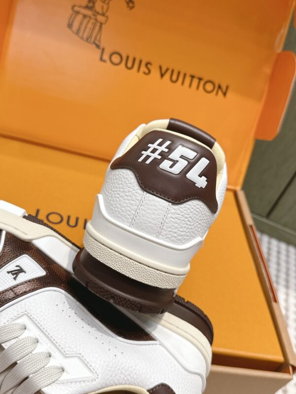 sy_no_D0B3CCA4AC486665965394F3870CA751_8 Louis Vuitton LV Trainer Brown & White Damier Ebene Sneakers