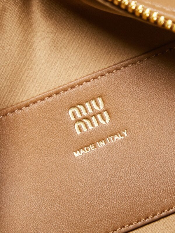 sy_no_D0DEB37D59E2382BE86B3F3BFE6B7E3F_5 Miu Miu Arcadie Matelassé Bowling Bag (Caramel)