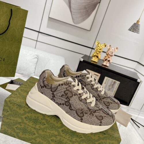 sy_no_D150456A1E99053AF3E901DFBD2BB804_0 Gucci Rhyton GG Canvas Sneaker – Beige / Ebony