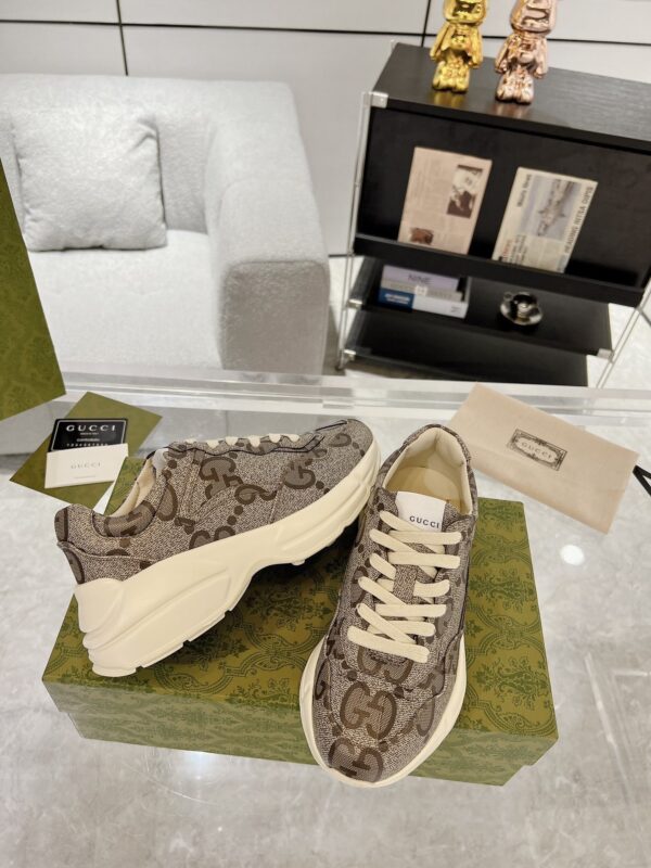 sy_no_D150456A1E99053AF3E901DFBD2BB804_1 Gucci Rhyton GG Canvas Sneaker – Beige / Ebony