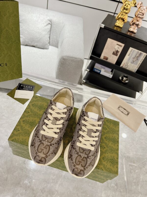 sy_no_D150456A1E99053AF3E901DFBD2BB804_2 Gucci Rhyton GG Canvas Sneaker – Beige / Ebony