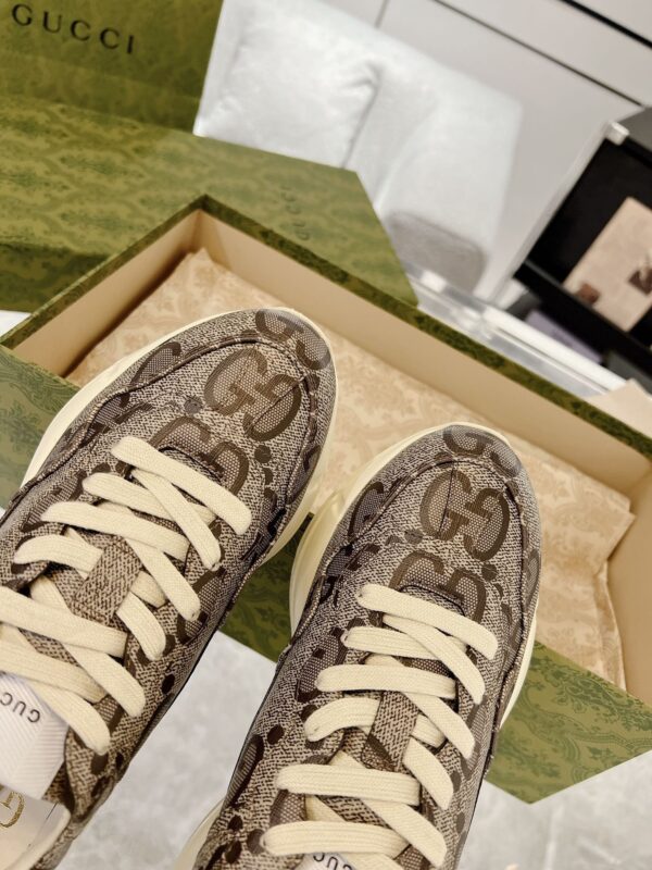 sy_no_D150456A1E99053AF3E901DFBD2BB804_5 Gucci Rhyton GG Canvas Sneaker – Beige / Ebony