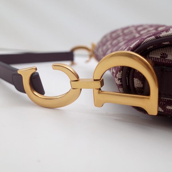 Saddle Bag – Burgundy Oblique Canvas