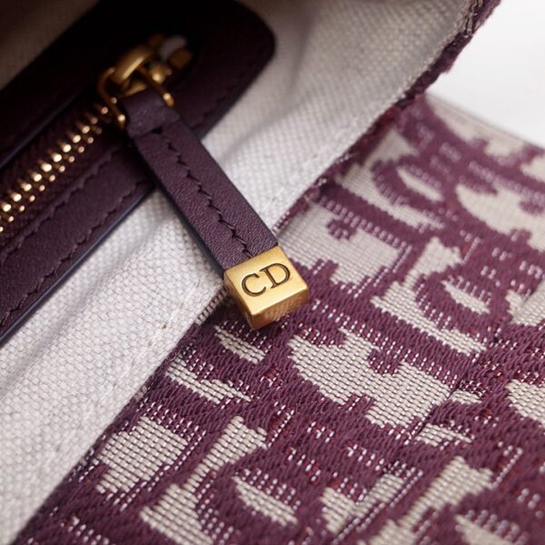 Saddle Bag – Burgundy Oblique Canvas