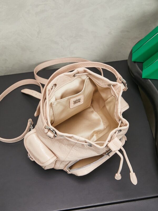 sy_no_D19B48BF0E4FDF3E83533336453B714D_4 Miu Miu Medium Calfskin Backpack/Crossbody/Handbag with Crackled Finish