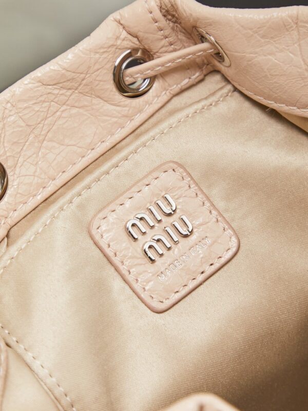sy_no_D19B48BF0E4FDF3E83533336453B714D_5 Miu Miu Medium Calfskin Backpack/Crossbody/Handbag with Crackled Finish