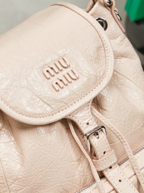 sy_no_D19B48BF0E4FDF3E83533336453B714D_6 Miu Miu Medium Calfskin Backpack/Crossbody/Handbag with Crackled Finish