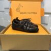 sy_no_D1A6D8466A93746B7A6E7FD6E0A545A7_0 Louis Vuitton Sneakerina Triple Black Sequin Monogram & Black Suede Thin-Sole Sneakers