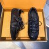 sy_no_D1A6D8466A93746B7A6E7FD6E0A545A7_3 Louis Vuitton Sneakerina Triple Black Sequin Monogram & Black Suede Thin-Sole Sneakers
