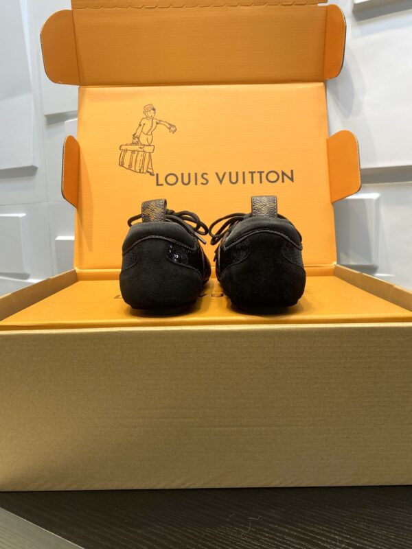 sy_no_D1A6D8466A93746B7A6E7FD6E0A545A7_7 Louis Vuitton Sneakerina Triple Black Sequin Monogram & Black Suede Thin-Sole Sneakers