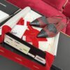 sy_no_D2146A3BA786B731E63C16E6EEE737E7_0 Burgundy & Black Pointed-Toe Slingback Flats