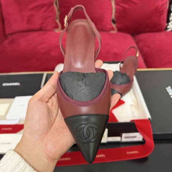sy_no_D2146A3BA786B731E63C16E6EEE737E7_2 Burgundy & Black Pointed-Toe Slingback Flats